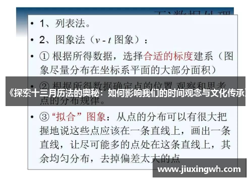 《探索十三月历法的奥秘：如何影响我们的时间观念与文化传承》